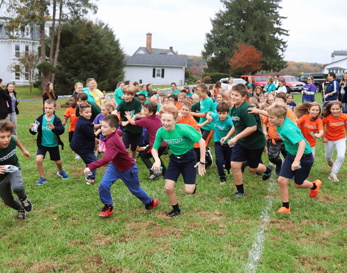 Kids running at Field Day