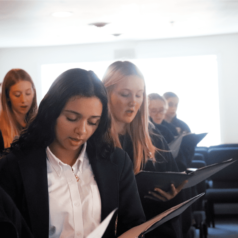 Girls choir in chapel