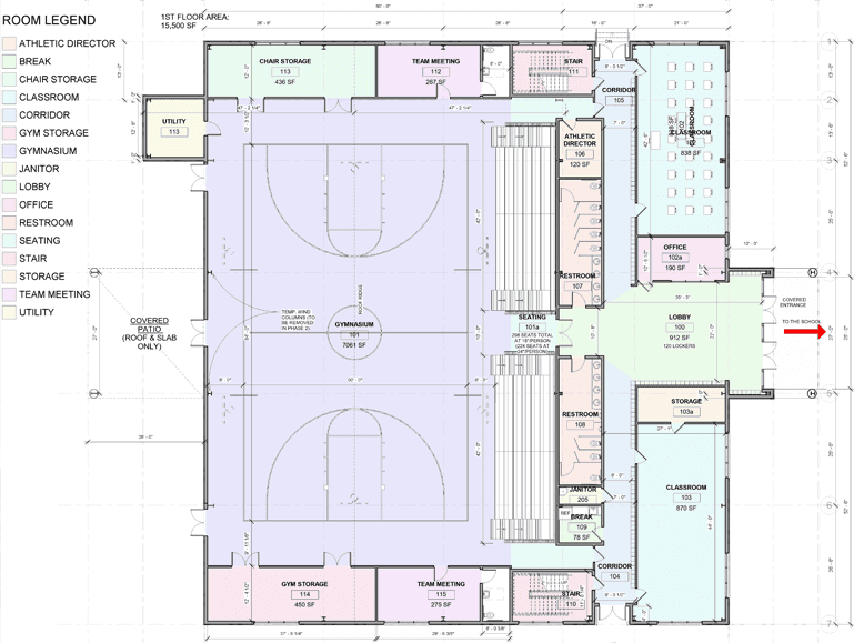 Blueprint of the new Redeemer Classical Christian School layout